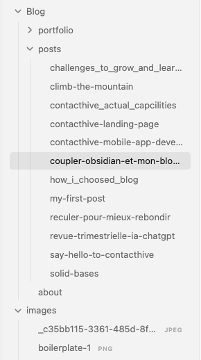 Obsidian Blog Tree