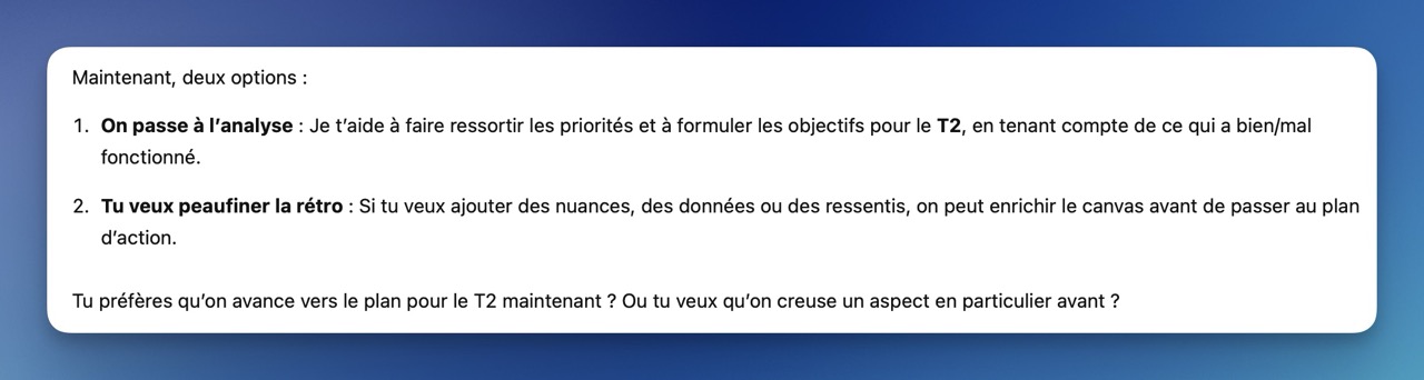 Consolidation des réponses par l’IA